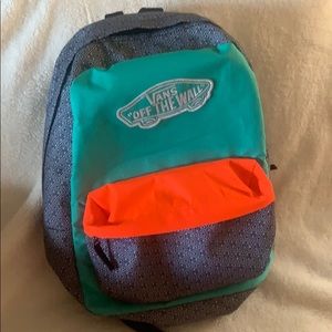 Vans Teal and Orange Backpack